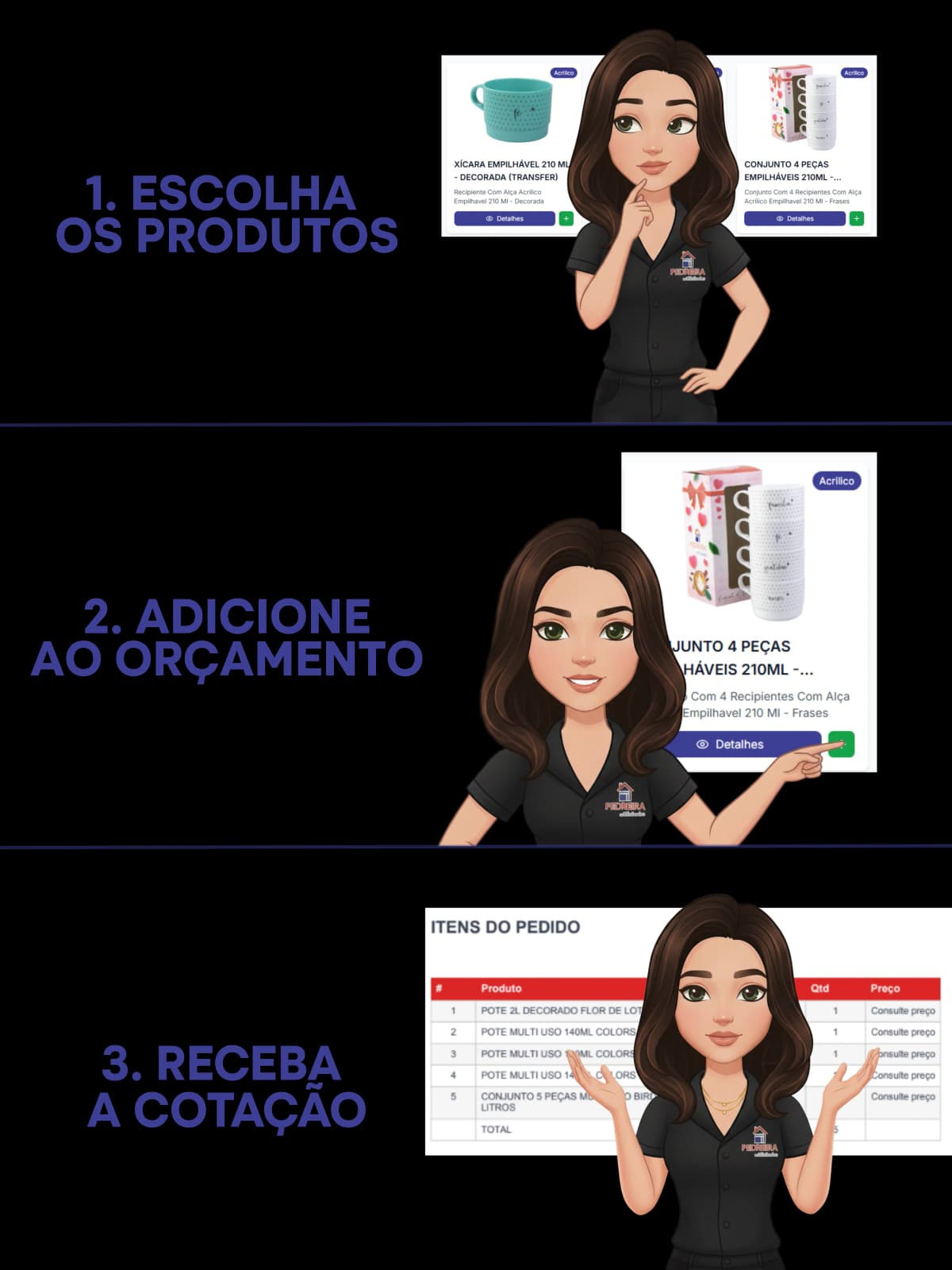 Pedrina - Orçamento Online - Faça seu orçamento diretamente pelo site