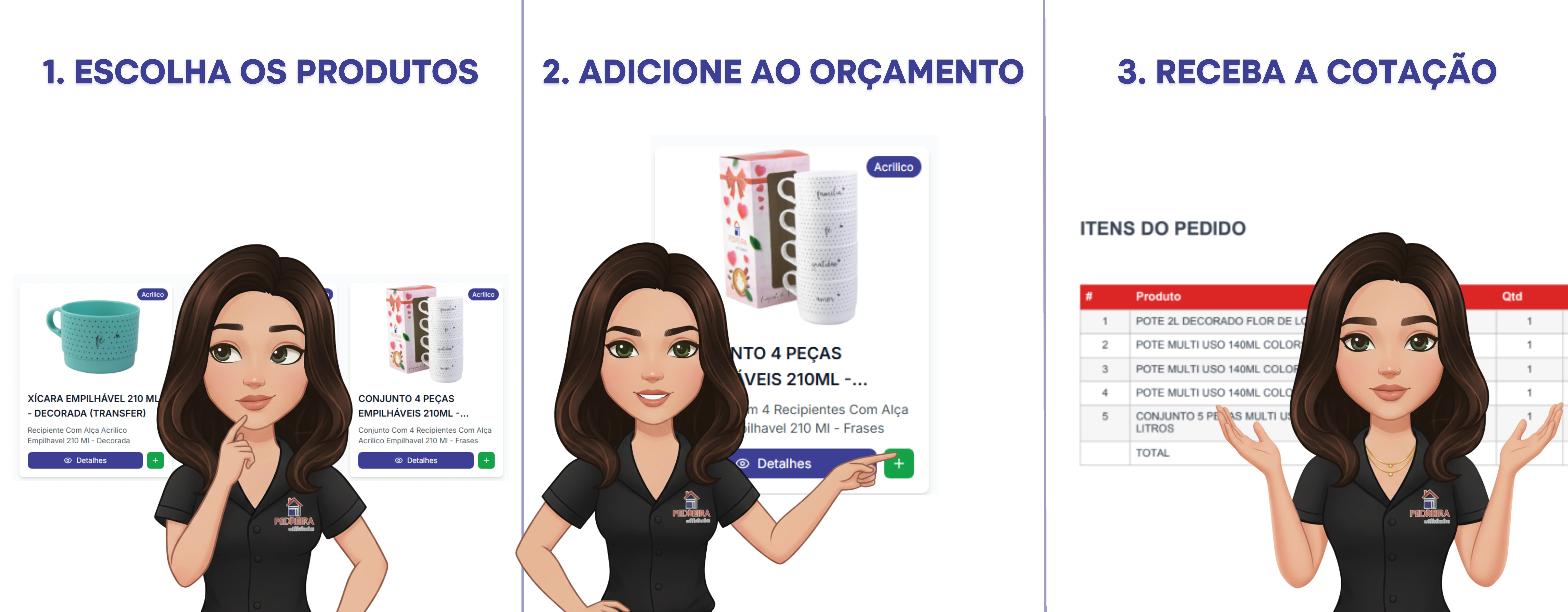 Pedrina - Orçamento Online - Faça seu orçamento diretamente pelo site